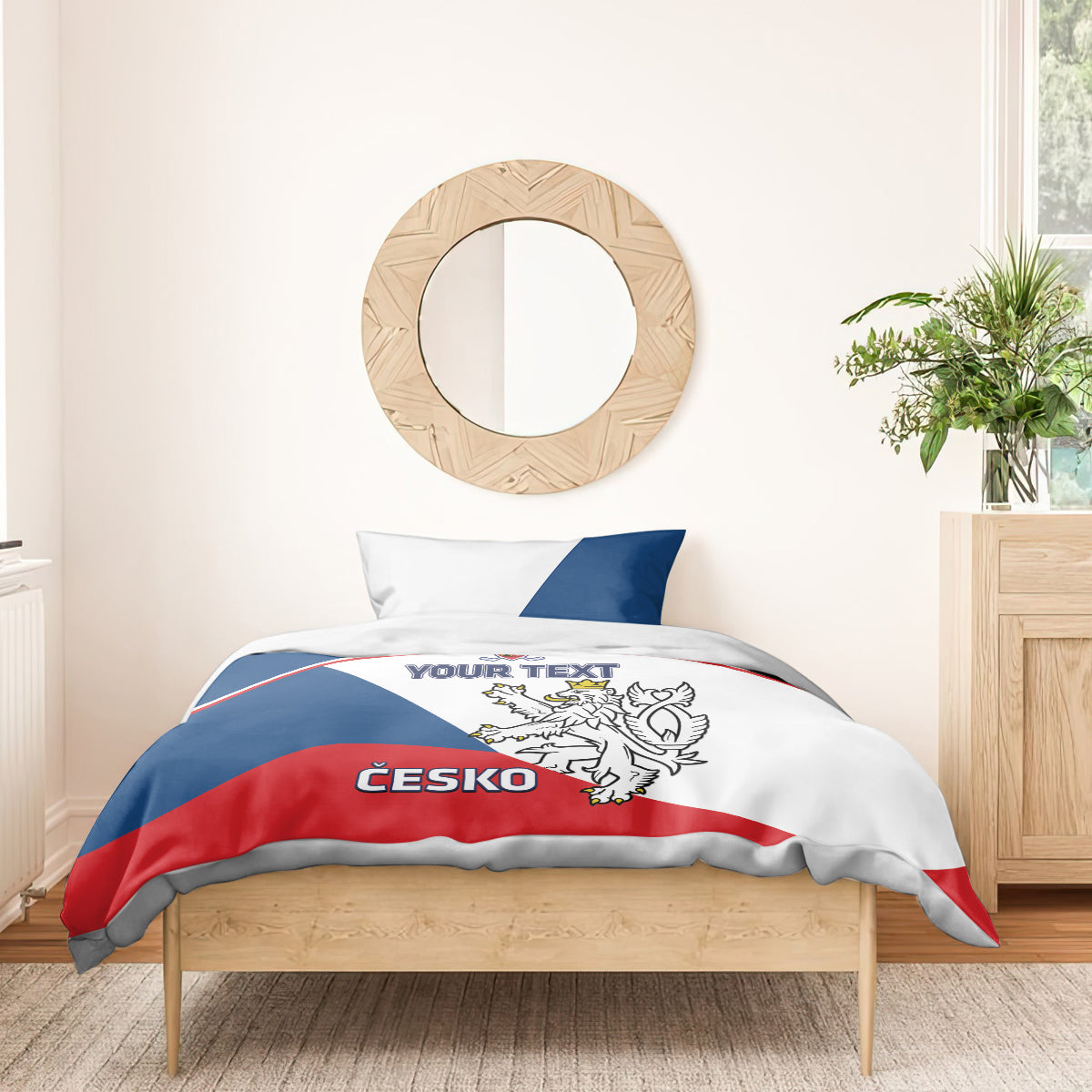 Custom Czech Republic Hockey Bedding Set 2024 Go Czechia - Wonder Print Shop