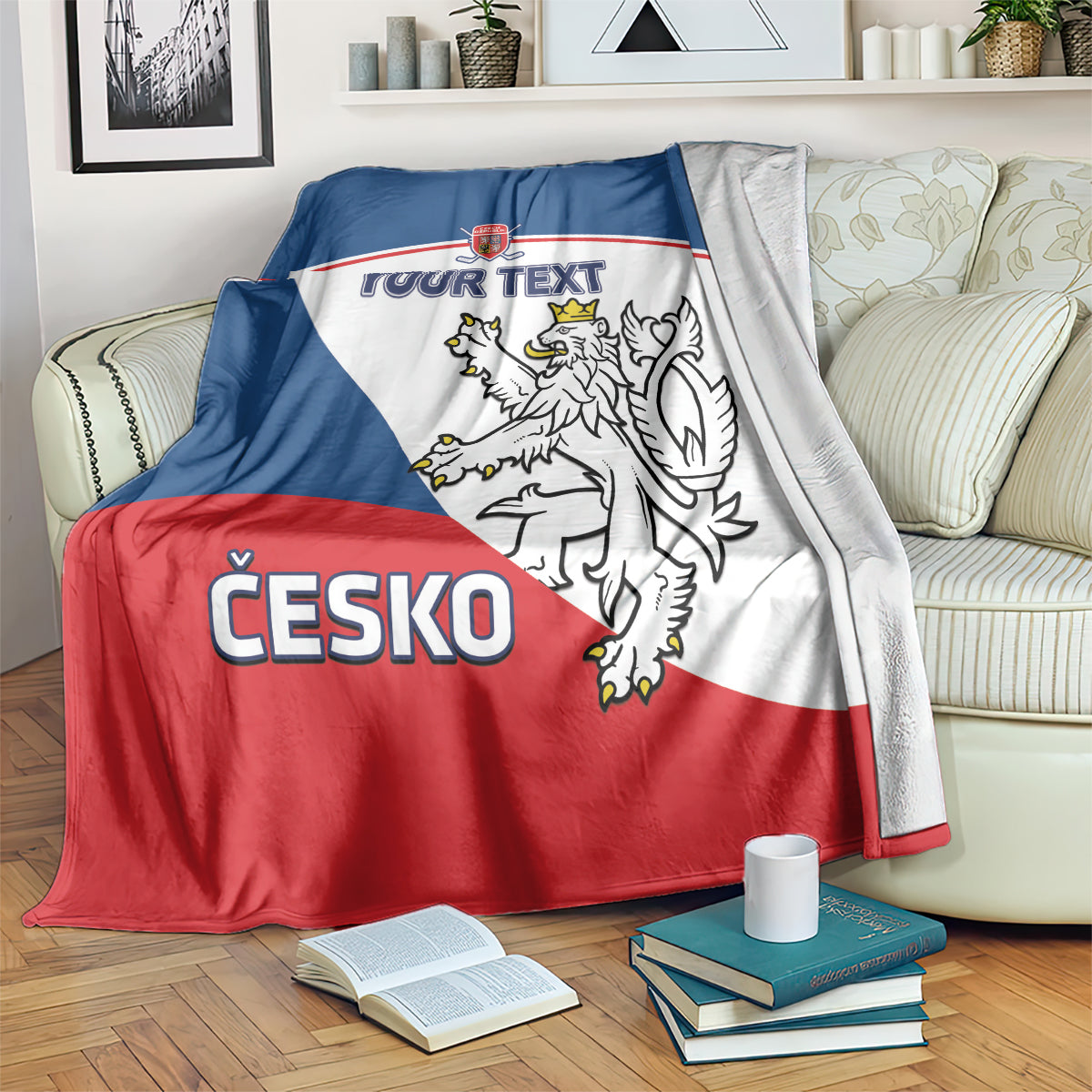 Custom Czech Republic Hockey Blanket 2024 Go Czechia
