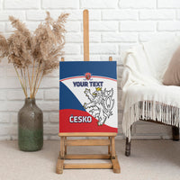 Custom Czech Republic Hockey Canvas Wall Art 2024 Go Czechia - Wonder Print Shop