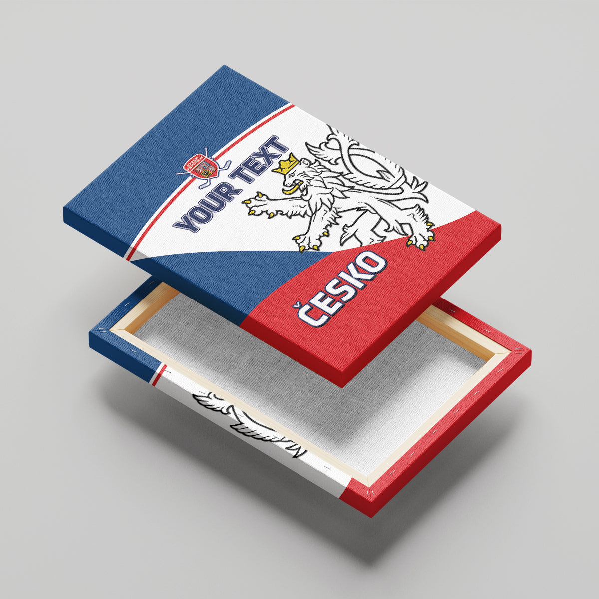 Custom Czech Republic Hockey Canvas Wall Art 2024 Go Czechia - Wonder Print Shop