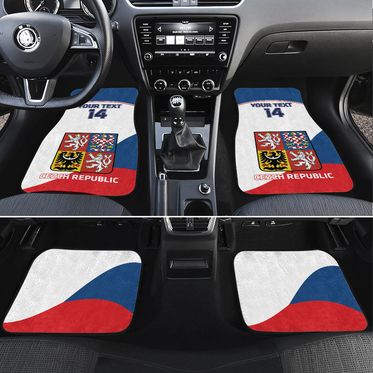 Custom Czech Republic Hockey Car Mats 2024 Go Czechia