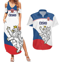 Custom Czech Republic Hockey Couples Matching Summer Maxi Dress and Hawaiian Shirt 2024 Go Czechia LT14