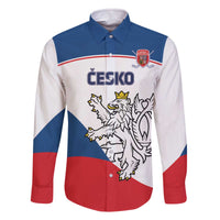 Custom Czech Republic Hockey Family Matching Off The Shoulder Long Sleeve Dress and Hawaiian Shirt 2024 Go Czechia LT14