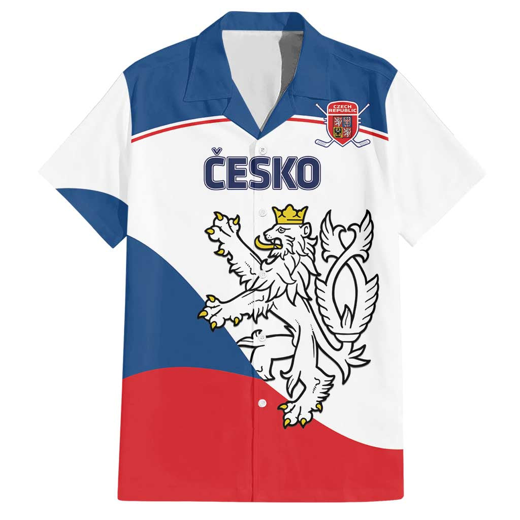 Custom Czech Republic Hockey Hawaiian Shirt 2024 Go Czechia - Wonder Print Shop