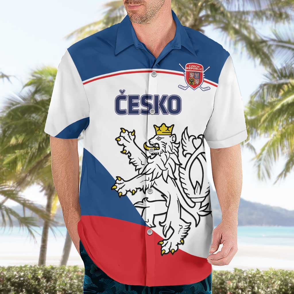 Custom Czech Republic Hockey Hawaiian Shirt 2024 Go Czechia - Wonder Print Shop