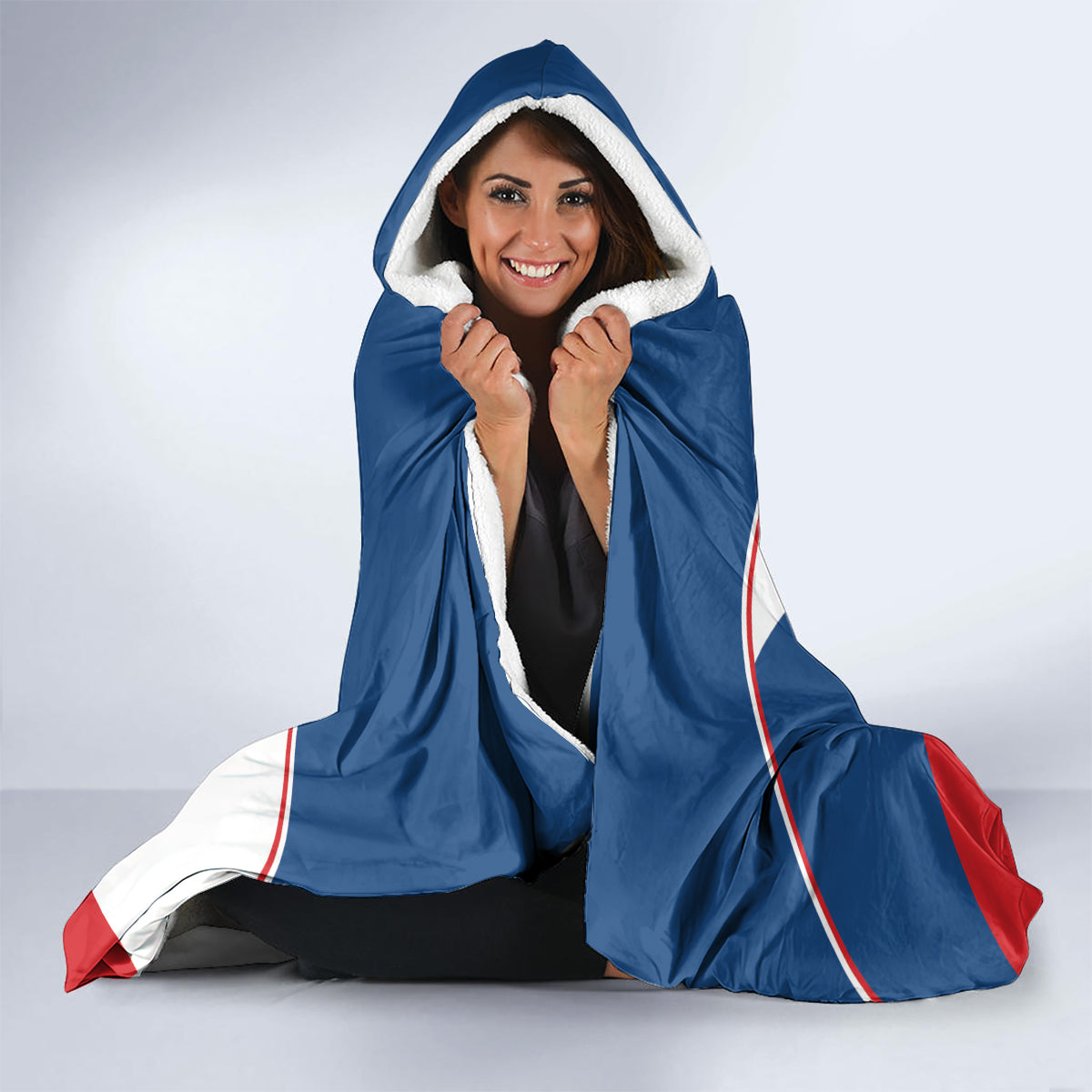 Custom Czech Republic Hockey Hooded Blanket 2024 Go Czechia
