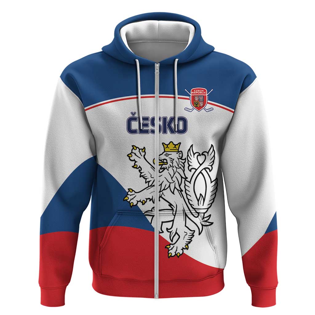Custom Czech Republic Hockey Hoodie 2024 Go Czechia - Wonder Print Shop