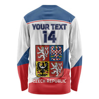 Custom Czech Republic Hockey Long Sleeve Shirt 2024 Go Czechia - Wonder Print Shop