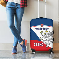 Custom Czech Republic Hockey Luggage Cover 2024 Go Czechia - Wonder Print Shop