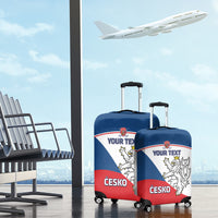 Custom Czech Republic Hockey Luggage Cover 2024 Go Czechia - Wonder Print Shop