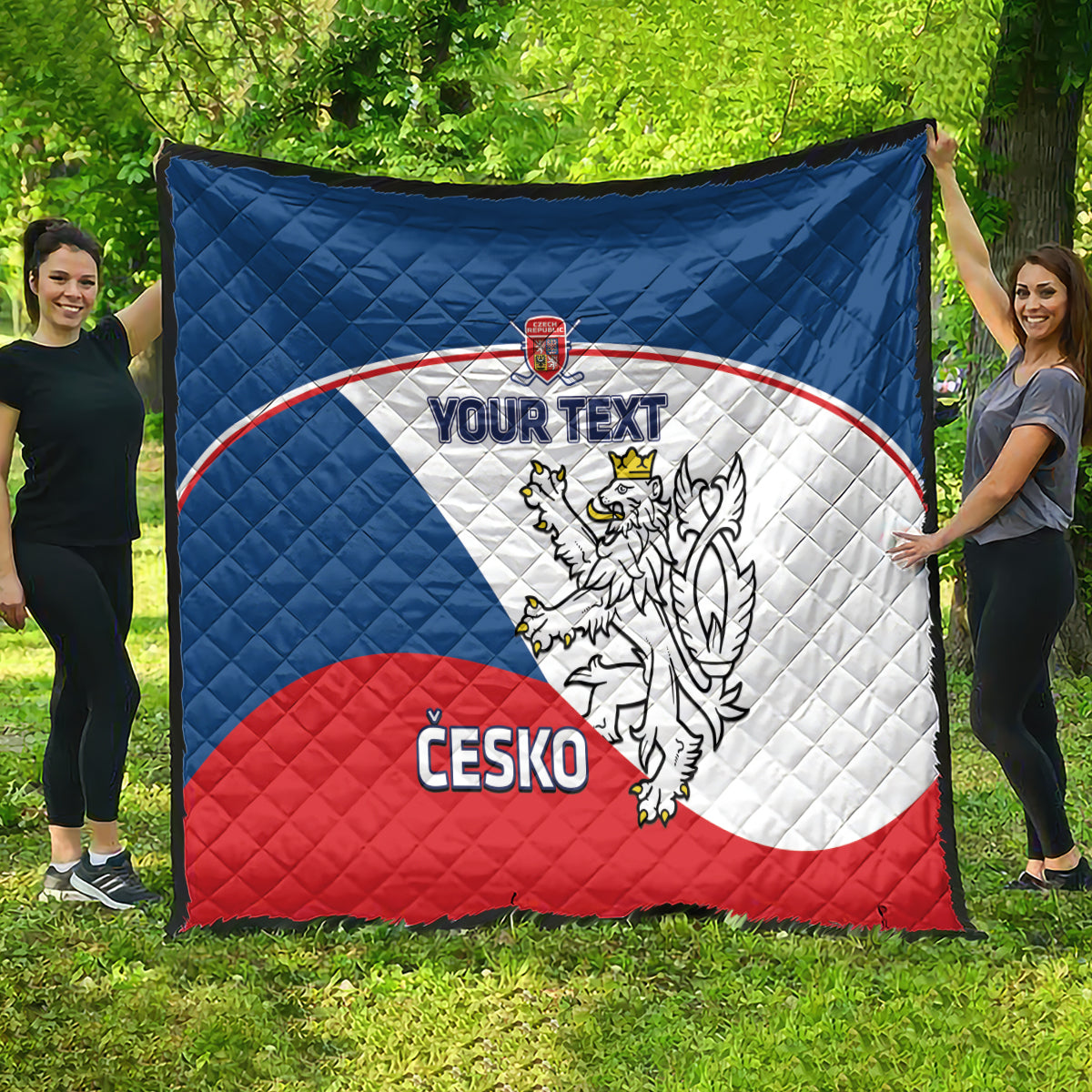 Custom Czech Republic Hockey Quilt 2024 Go Czechia - Wonder Print Shop