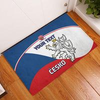Custom Czech Republic Hockey Rubber Doormat 2024 Go Czechia - Wonder Print Shop