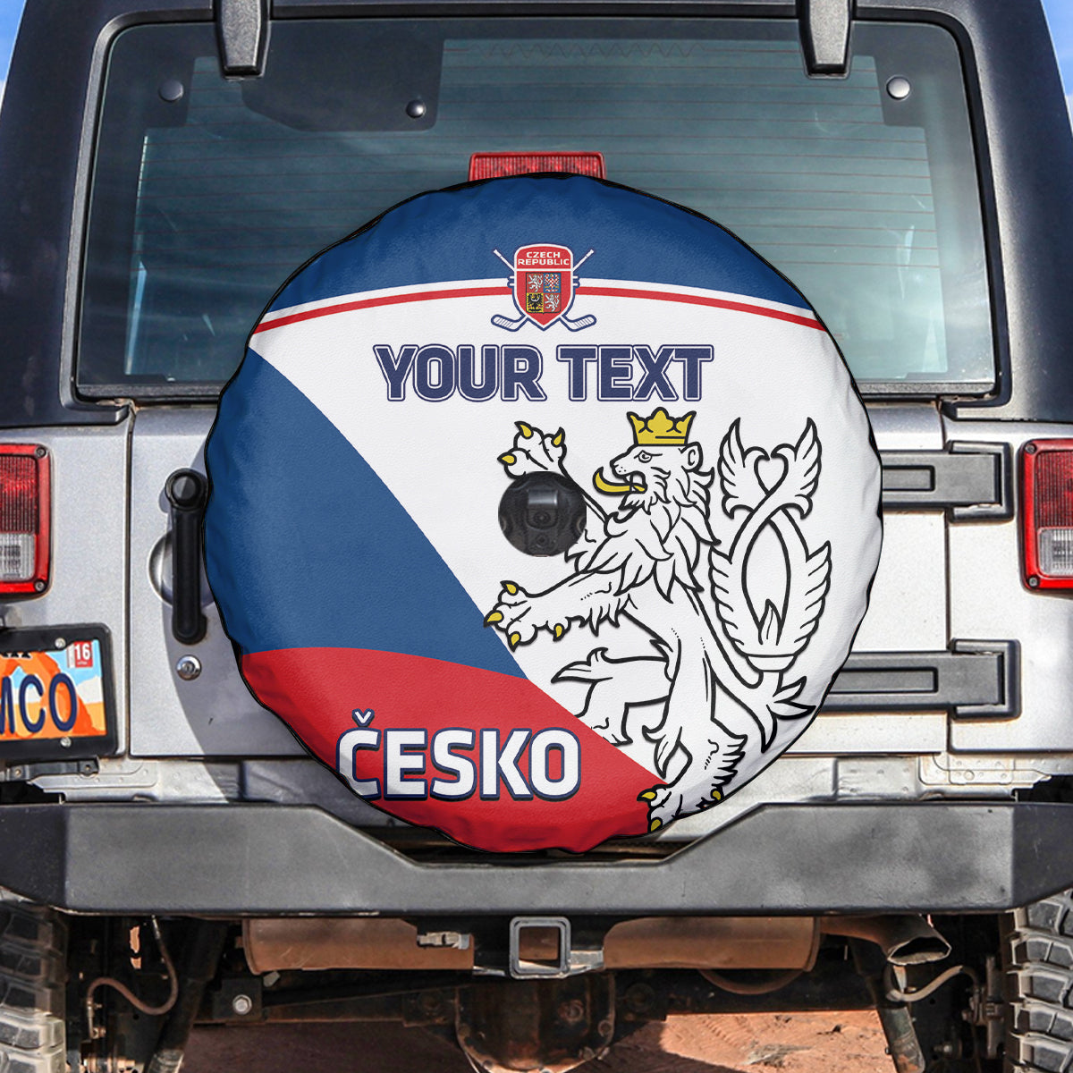 Custom Czech Republic Hockey Spare Tire Cover 2024 Go Czechia - Wonder Print Shop
