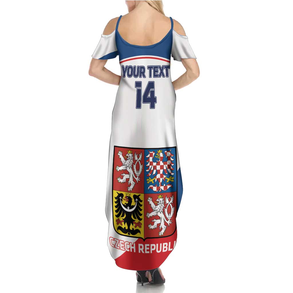 Custom Czech Republic Hockey Summer Maxi Dress 2024 Go Czechia - Wonder Print Shop