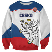 Custom Czech Republic Hockey Sweatshirt 2024 Go Czechia - Wonder Print Shop