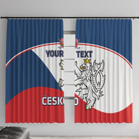 Custom Czech Republic Hockey Window Curtain 2024 Go Czechia - Wonder Print Shop