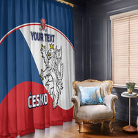 Custom Czech Republic Hockey Window Curtain 2024 Go Czechia - Wonder Print Shop