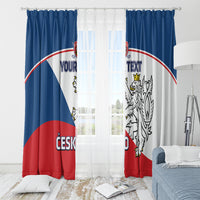 Custom Czech Republic Hockey Window Curtain 2024 Go Czechia - Wonder Print Shop
