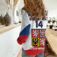 Custom Czech Republic Hockey Women Casual Shirt 2024 Go Czechia - Wonder Print Shop