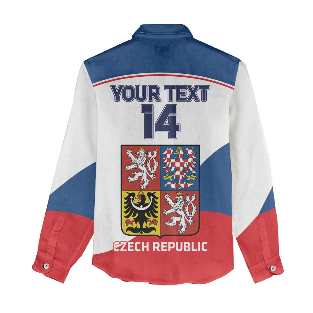 Custom Czech Republic Hockey Women Casual Shirt 2024 Go Czechia - Wonder Print Shop