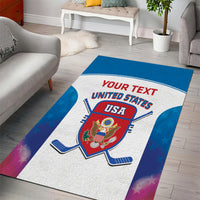 Custom United States Hockey Area Rug 2024 Go USA - Wonder Print Shop