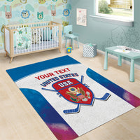 Custom United States Hockey Area Rug 2024 Go USA - Wonder Print Shop