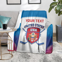 Custom United States Hockey Blanket 2024 Go USA