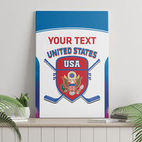 Custom United States Hockey Canvas Wall Art 2024 Go USA - Wonder Print Shop