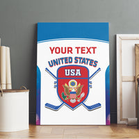 Custom United States Hockey Canvas Wall Art 2024 Go USA - Wonder Print Shop