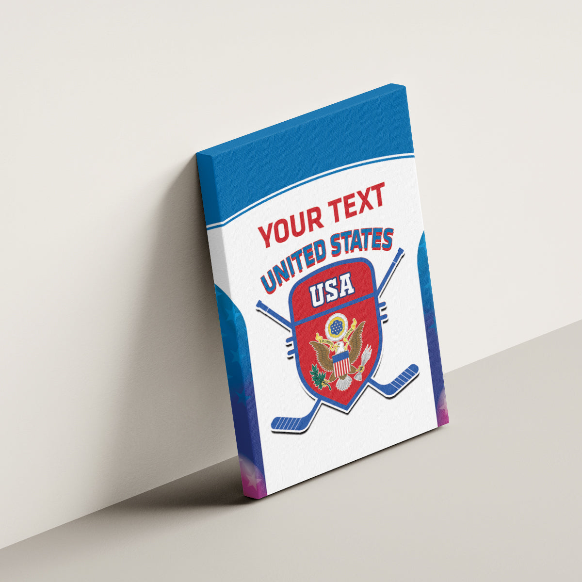 Custom United States Hockey Canvas Wall Art 2024 Go USA - Wonder Print Shop