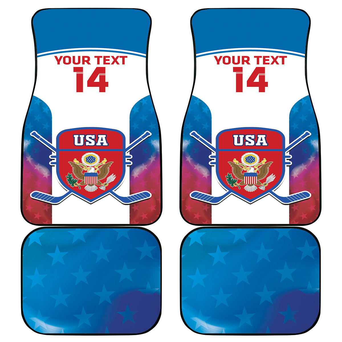 Custom United States Hockey Car Mats 2024 Go USA - Wonder Print Shop
