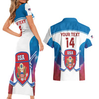 Custom United States Hockey Couples Matching Short Sleeve Bodycon Dress and Hawaiian Shirt 2024 Go USA - Wonder Print Shop
