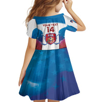 Custom United States Hockey Family Matching Off Shoulder Short Dress and Hawaiian Shirt 2024 Go USA - Wonder Print Shop