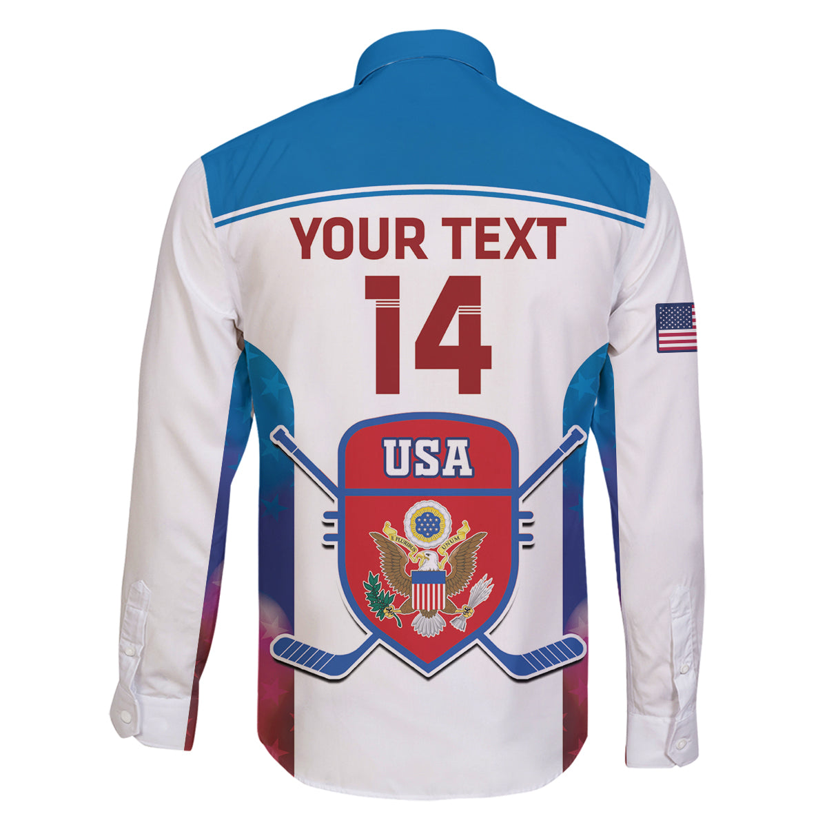 Custom United States Hockey Family Matching Off Shoulder Short Dress and Hawaiian Shirt 2024 Go USA - Wonder Print Shop