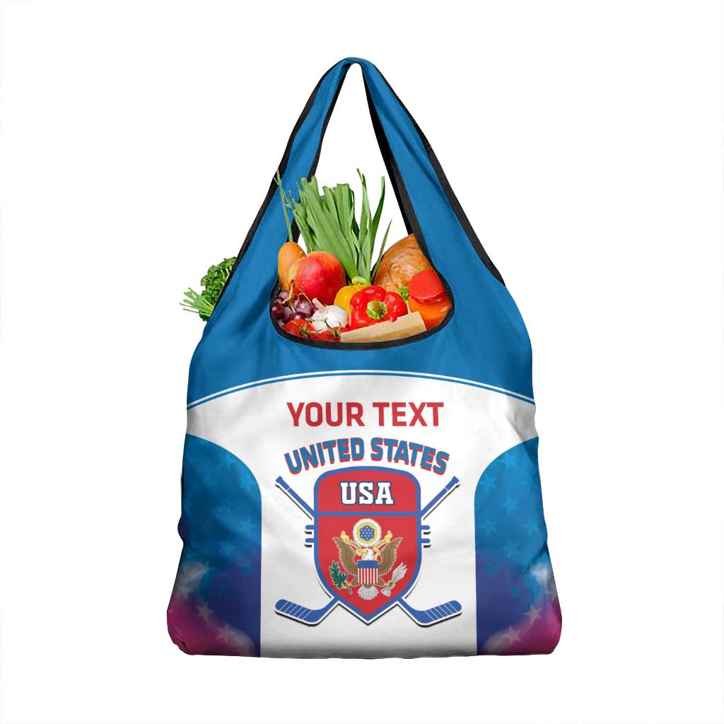 Custom United States Hockey Grocery Bag Go USA