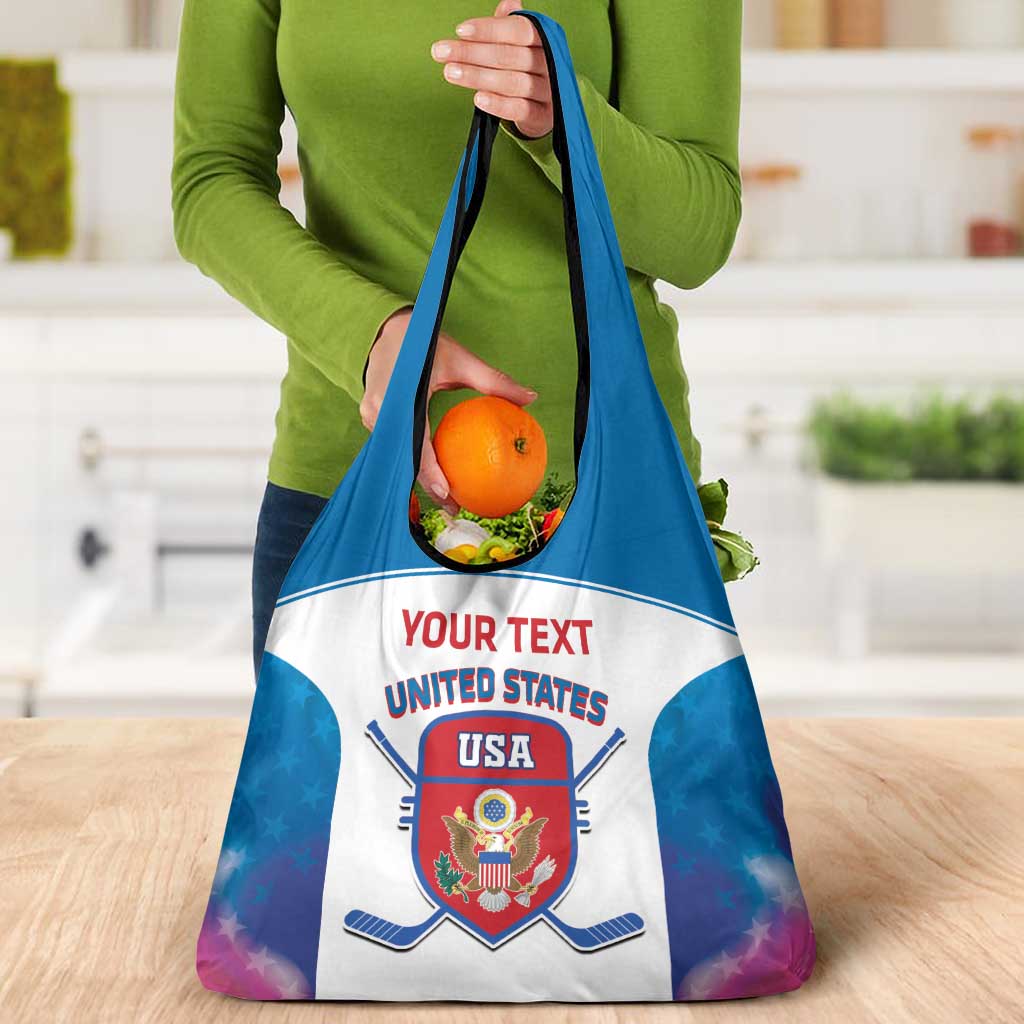 Custom United States Hockey Grocery Bag Go USA