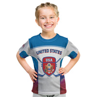Custom United States Hockey Kid T Shirt 2024 Go USA - Wonder Print Shop