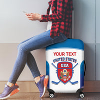 Custom United States Hockey Luggage Cover 2024 Go USA - Wonder Print Shop