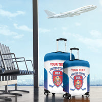 Custom United States Hockey Luggage Cover 2024 Go USA - Wonder Print Shop