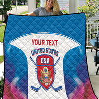 Custom United States Hockey Quilt 2024 Go USA - Wonder Print Shop