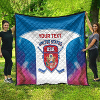 Custom United States Hockey Quilt 2024 Go USA - Wonder Print Shop