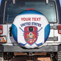 Custom United States Hockey Spare Tire Cover 2024 Go USA - Wonder Print Shop