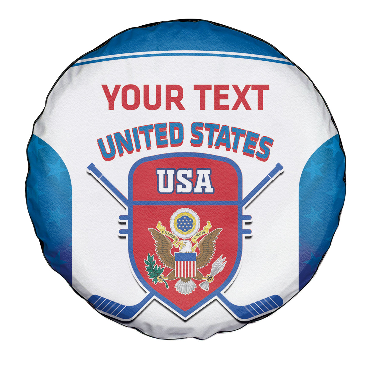 Custom United States Hockey Spare Tire Cover 2024 Go USA - Wonder Print Shop