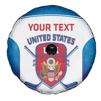 Custom United States Hockey Spare Tire Cover 2024 Go USA - Wonder Print Shop
