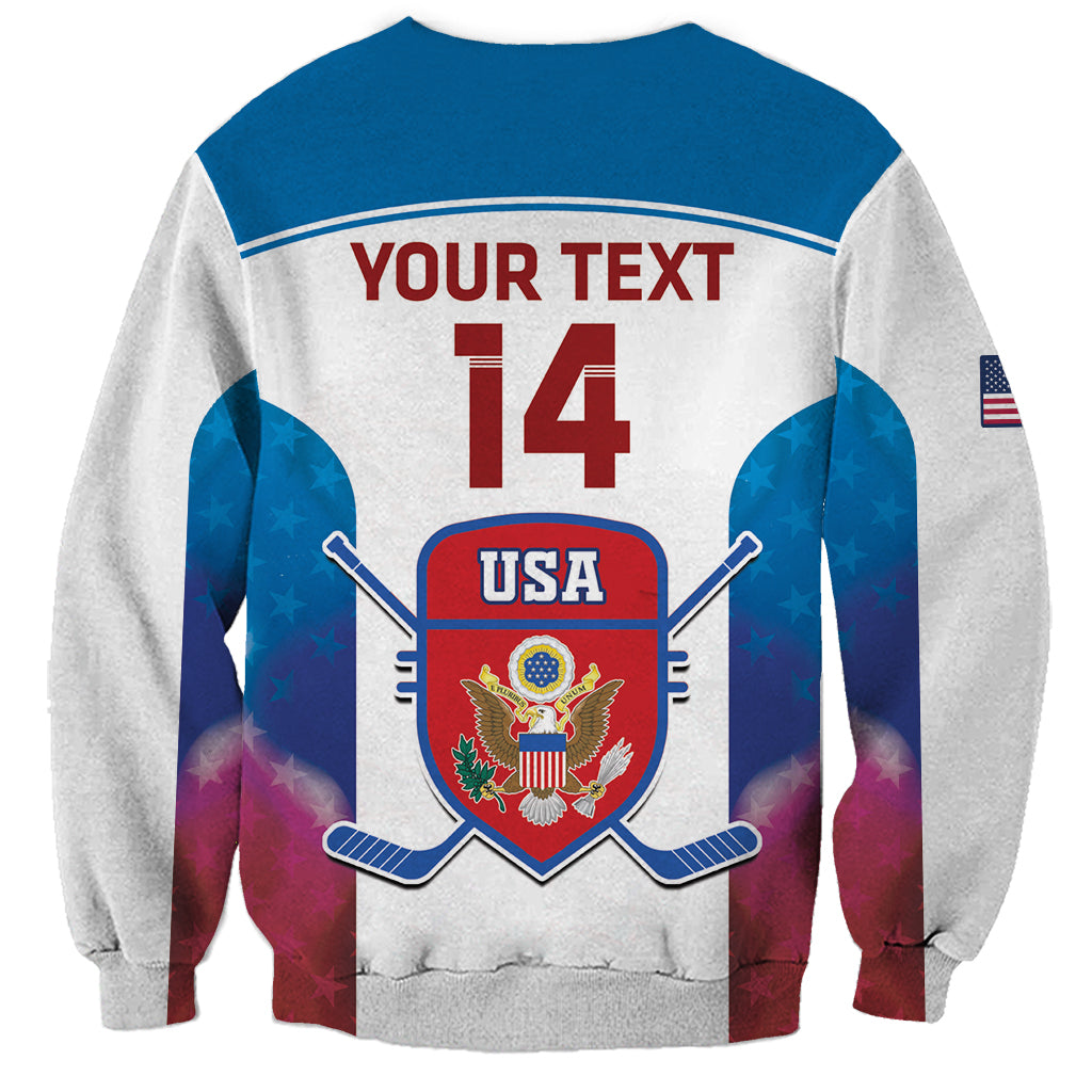 Custom United States Hockey Sweatshirt 2024 Go USA - Wonder Print Shop