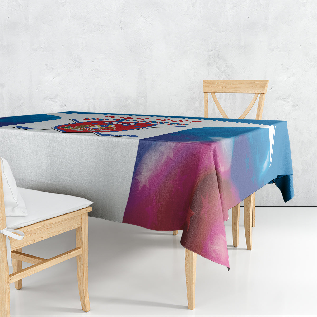Custom United States Hockey Tablecloth 2024 Go USA - Wonder Print Shop