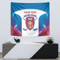 Custom United States Hockey Tapestry 2024 Go USA - Wonder Print Shop