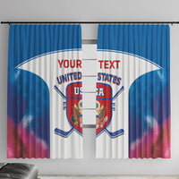 Custom United States Hockey Window Curtain 2024 Go USA - Wonder Print Shop