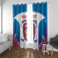 Custom United States Hockey Window Curtain 2024 Go USA - Wonder Print Shop