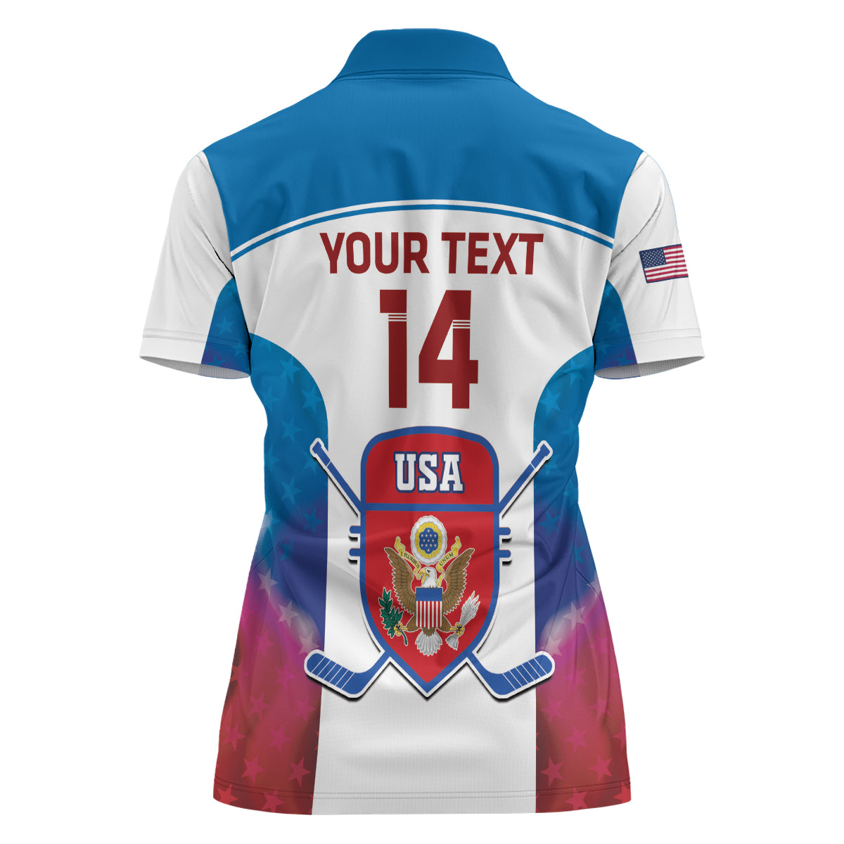 Custom United States Hockey Women Polo Shirt 2024 Go USA - Wonder Print Shop